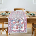Pigeon Blue Hand Block Print 100% Cotton Table Runner 16x70 Inch | Perfect by Ridhi