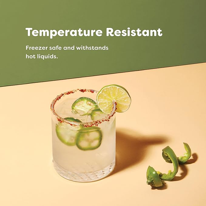 TOSSWARE RESERVE 20oz Stacking Cooler, SET OF 24, Premium Quality, Dishwasher Safe & Heat Resistant Unbreakable Plastic Beer Glasses, Clear