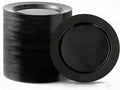 Bestluck 100PCS Black Plastic Dinner Plates 10 Inch by Bestluck