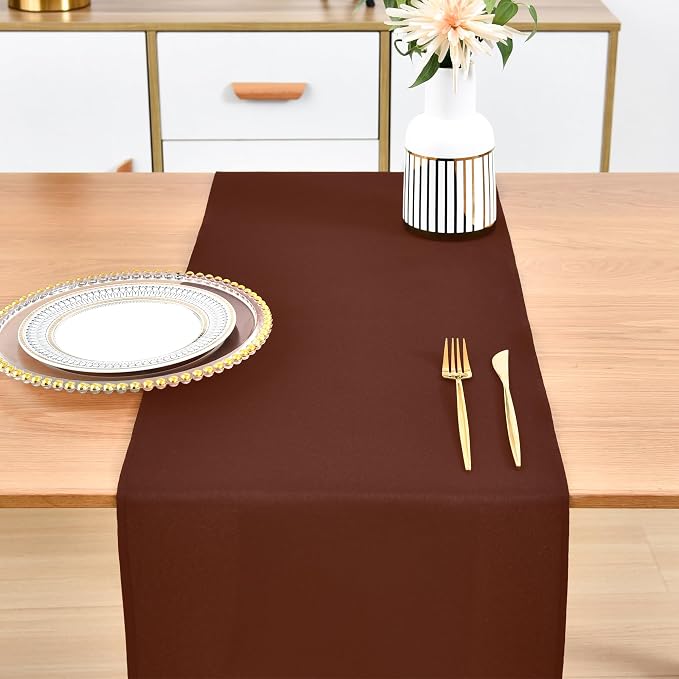 Farmhouse Chocolate Table Runner Dining Table Runners 48 Inches Long Coffee - Image 7