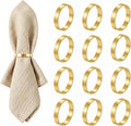 Gold Napkin Rings Set of 12, Metal Holders by HomePage
