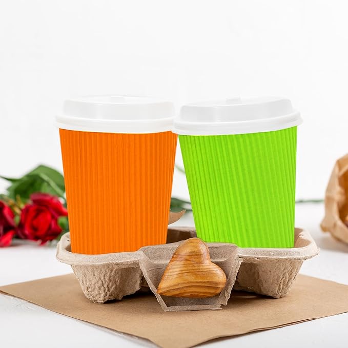 Whaline 100 Pcs Neon Color Disposable Coffee Cups - Image 5