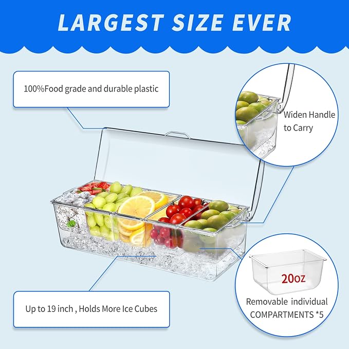 Ice Chilled Condiment Caddy, Condiment Containers - Image 3