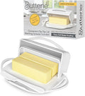 Flip Top Butter Dish with Attached Lid & Matching Knife by Butterie