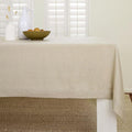Solino Home Natural Linen Tablecloth 60 x 156 Inch - 100% Pure Linen Table Cloth for Rectangle Tables - Fete, Machine Washable Tablecloth for Spring, Easter