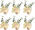 Handmade Floral Napkin Rings, Hydrangea & Eucalyptus Leaf Spring Decoration by Unknown