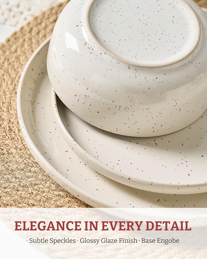 famiware Milkyway 33 oz Pasta Bowls Set of 8, Creamy White | Double Reactive - Image 5