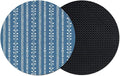 Blue Striped Coasters Set of 2, Absorbent Coasters by Unknown