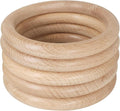 FoDau770 10pcs Natural Beech Wooden Rings, Unfinished Solid Wood Rings Heavy by FoDau770