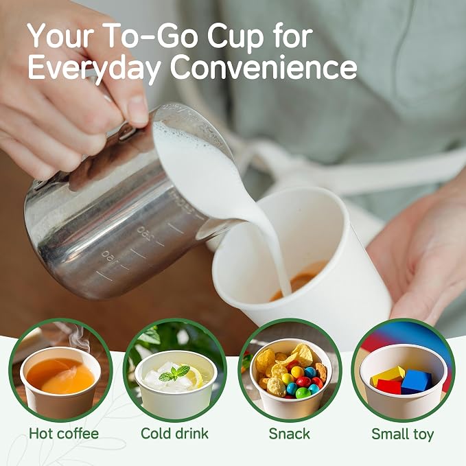 Coffee Cups 16 oz 200 Pack, Disposable Paper Cups - Image 5