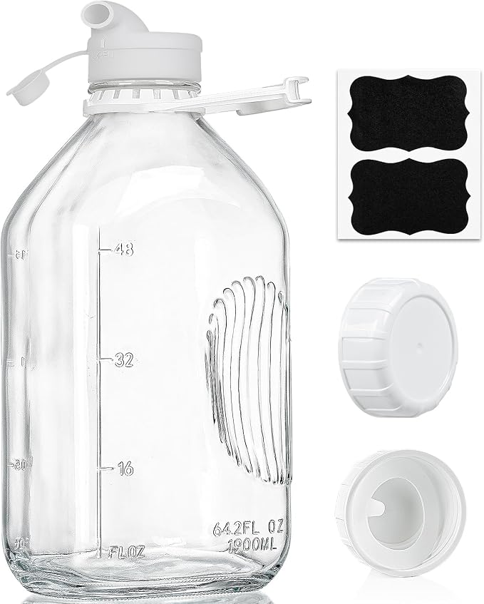 Syntic 64 Oz Glass Milk Bottle by Syntic