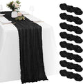 8 Pack Black Cheesecloth Table Runners 20x120 Inch Gauze Table Runner Cheese by Yorcari