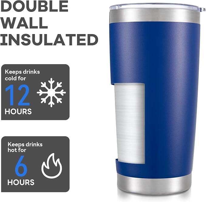 20 oz Tumbler with Lid Stainless Steel Insulated Tumblers Bulk Cups Mug | - Image 3