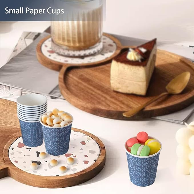 Clawsoff 600 Pack 3 oz Paper Cups Disposable Bathroom Mouthwash Cups Navy | - Image 7