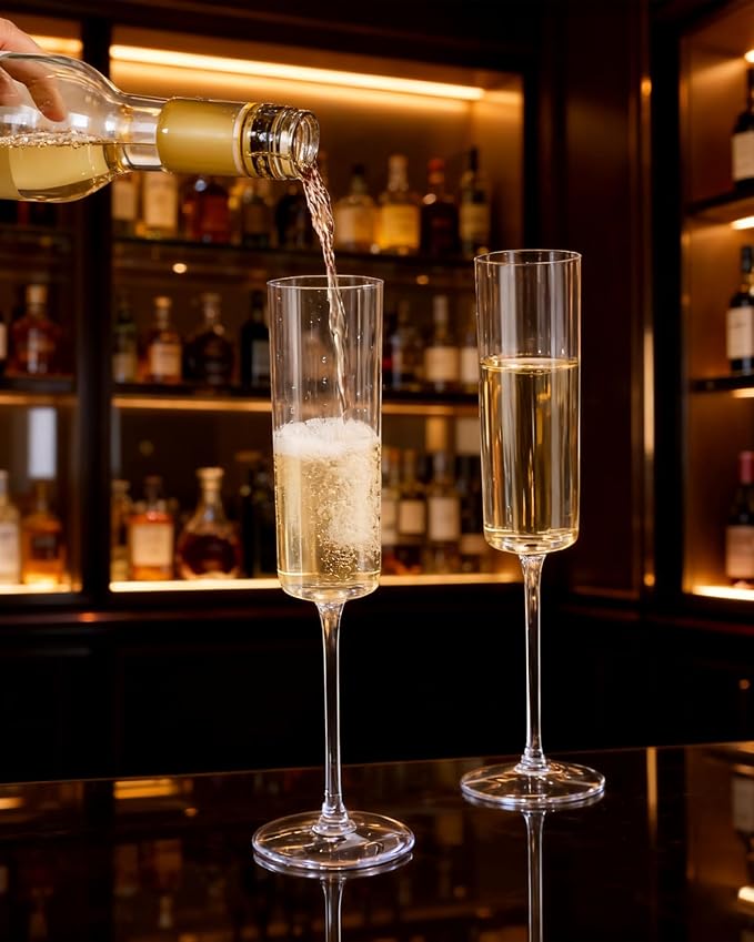 Ciaell 12 Pack Plastic Champagne Flutes - 6 Oz Clear Disposable Champagne - Image 8