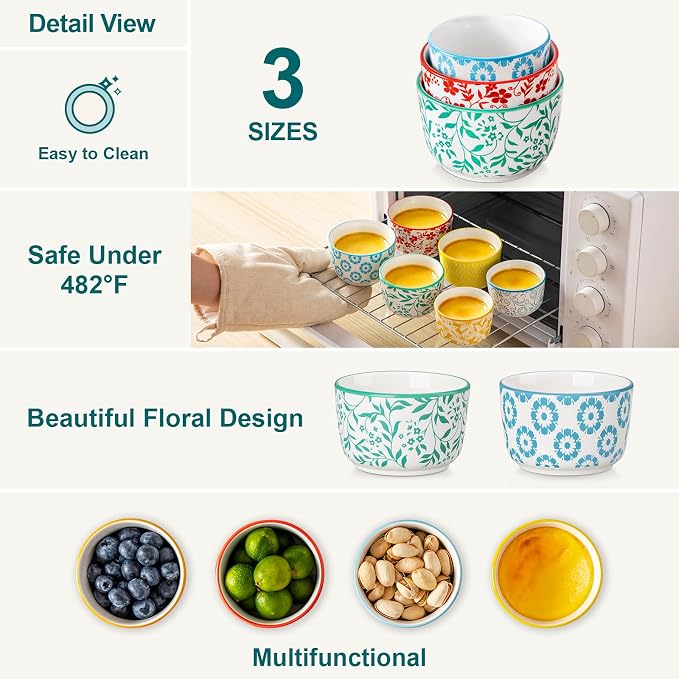 vancasso Selene 4 Oz Porcelain Ramekins Set of 6 - Image 8