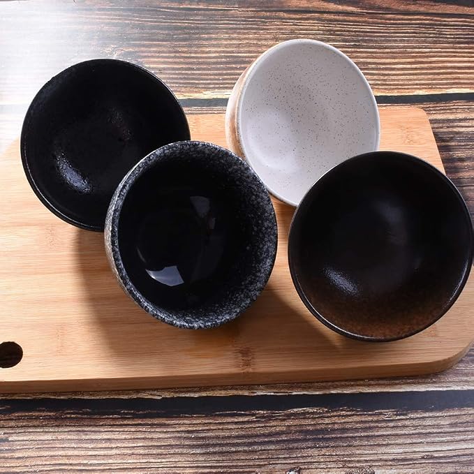 Japanese Style Rice Bowl Set of 4, Creative Ceramic Small Bowls, Reactive Kiln - Image 6