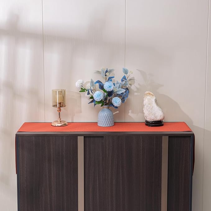 Myir JUN Orange Table Runner Home Decor Dining Table Runners | Vinyl Table - Image 5