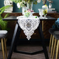 SUTAVIA Lace Patio Table Runner 12"×84" White Embroidered Dresser Scarf | by SUTAVIA