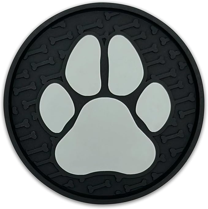 Paw Print Automotive 3D Textured Silicone Coasters (2.6" Diameter) | Universal Fit for All Cars, Trucks, SUVs & More | Non-Slip Durable | Set of 2