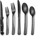 EWFEN 24-Piece Black Silverware Set by EWFEN