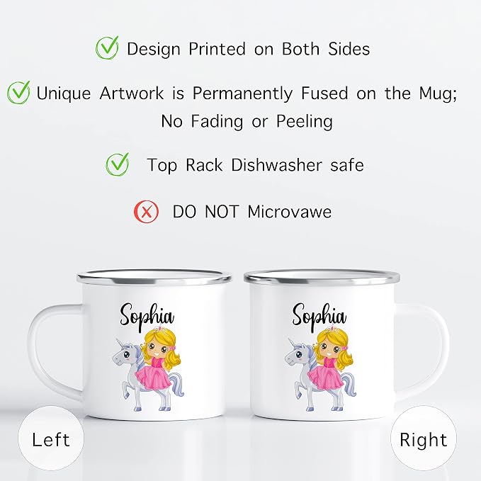 Personalized Mug for Kids, Girls | Customized Hot Chocolate Cocoa Coffee Cup | - Image 2