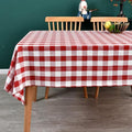 Gingham Table Cloth for Rectangle Tables red Checkered Plaid Tablecloth Heavy Duty Cotton Blend Washable & Wrinkle Table Cover for Outdoor Kitchen Dining Picnic Camping (60x102 Inch)