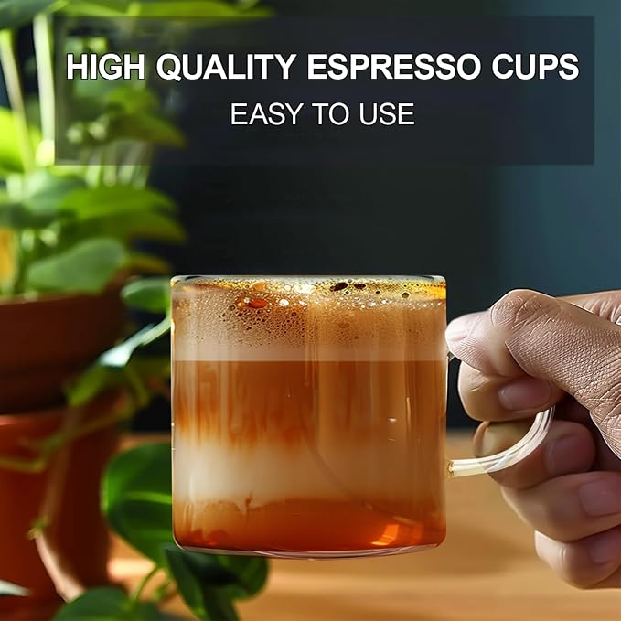 YMMIND 6-Pack 4oz Espresso Cups Espresso Shot Glasses - Image 7