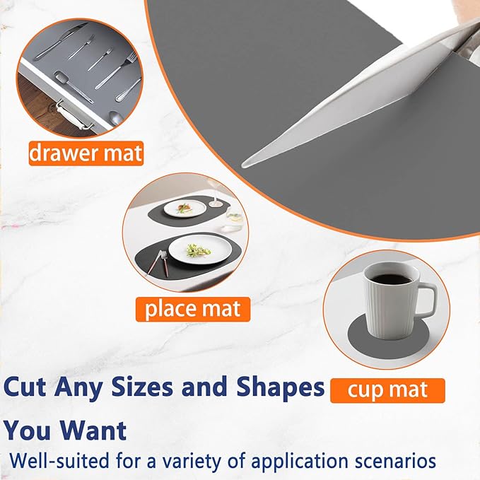 84''x24'' Extra Large Silicone Mat for Kitchen Counter, Heat Resistant Countertop Protector, Non-Slip Waterproof Kitchen Island Mat, Easy to Clean, Semitransparent