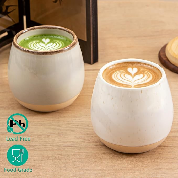 4pcs Japanese Tea Cups, 5.5OZ Vintage Espresso Cups, Handless Design Small - Image 3