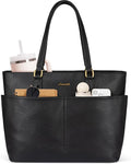 LOVEVOOK Work Tote Bag for Women, Vintage Leather 17.3 Inch Laptop Bags by LOVEVOOK