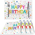 Happy Birthday Placemats Set of 4 Washable Table Place Mats for Dining Kitchen Party Decor