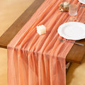 Cheesecloth Table Runner Summer Boho Wedding Shower Party Home Decor | Peach by Socomi