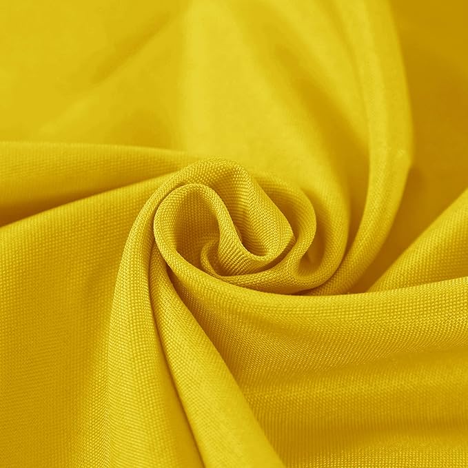 Fokitut 2 Pack Waterproof Square Tablecloth, 90x90 Inch, Stain Resistant and Wrinkle Polyester Table Cloth, Fabric Table Cover for Kitchen Dining, Wedding, Party, Holiday Dinner-Yellow