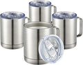 MEWAY 12oz Coffee Mug With Handle 4 Pack Bulk, Stainless Steel Insulated Travel by MEWAY