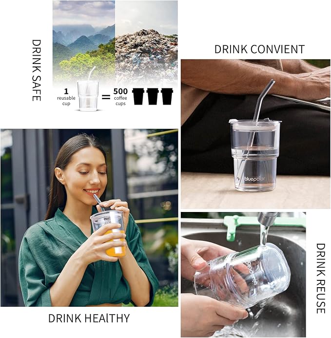 BLUEPOLAR 13oz/400ml Glass Water Tumbler - Image 5