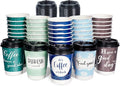 Disposable Coffee Cups with Lids 12 oz, 50 Pack Double-Walled Paper Coffee Cups by Bapmnicc
