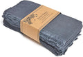 ACCENTHOME Cotton Grey Linen Napkin Set of 6 18x18 inch Dinner Napkins - Washable Soft Premium Hotel Quality Reusable Napkins Perfect Table Napkins for Family Dinners, Weddings & Everyday Use, Gray