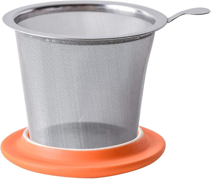 Yundu 12 OZ Matte Orange Ceramics Teacup - Image 3