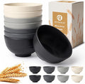 Wheat Straw Bowls Sets of 8, 10oz Small Plastic Bowl Reusable, Unbreakable by BUSOKIP
