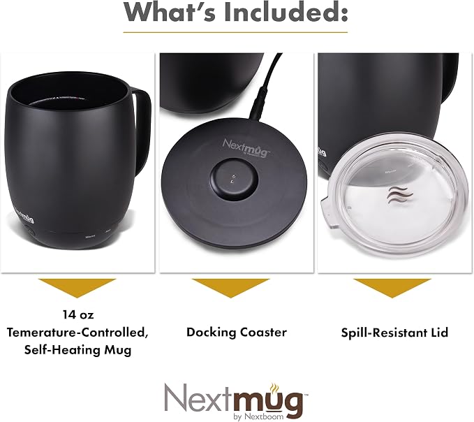 Nextmug - Temperature-Controlled, Self-Heating Coffee Mug | – No App, - Image 3