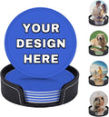 Custom Coasters Set of 6 Leather Coaster by YHPHRTA