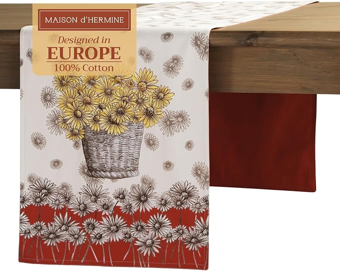 Maison d' Hermine Table Runner 100% Cotton 14.50" x 72" | Table Runners 72 by MaisondHermine