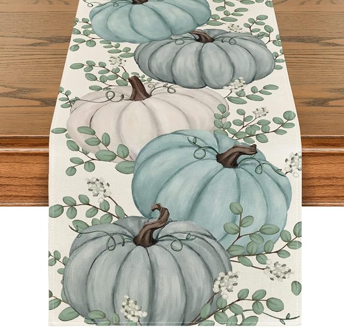 Artoid Mode 210 GSM Fall Table Runner 13x60 Inch Home Party Decor | Pumpkins by ArtoidMode