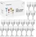 XUWAIDSGN 24 Pcs 7oz Plastic Vintage Wine Glasses Drinking Glasses Unbreakable by XUWAIDSGN