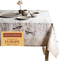 Maison d' Hermine Table Cloth Square Table 100% Cotton 60 x 60 Inches Tablecloth Reusable Decorative for Dining Room Farmhouse Home Valentines Day Decorations Spring Summer - Meadow Florals - Brown