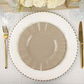 Efavormart 9" Salad Plates – Set of 10 Plastic Taupe Round Disposable Plates by efavormart