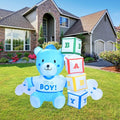 5.5Ft Inflatable Little Cub Arrival Boy Yard Garden Lawn Decoration, Outdoor Lighted Blow Up Display, Indoor Home Celebration, Birthday Party Holiday Decor Yard Prop Sign