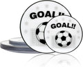 20 White Plastic Soccer Plates, Disposable Plates by I00000