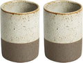 Gaolinci 2 Pcs Vintage Stoneware Style Ceramic Mouthwash Cups, Bathroom by Gaolinci